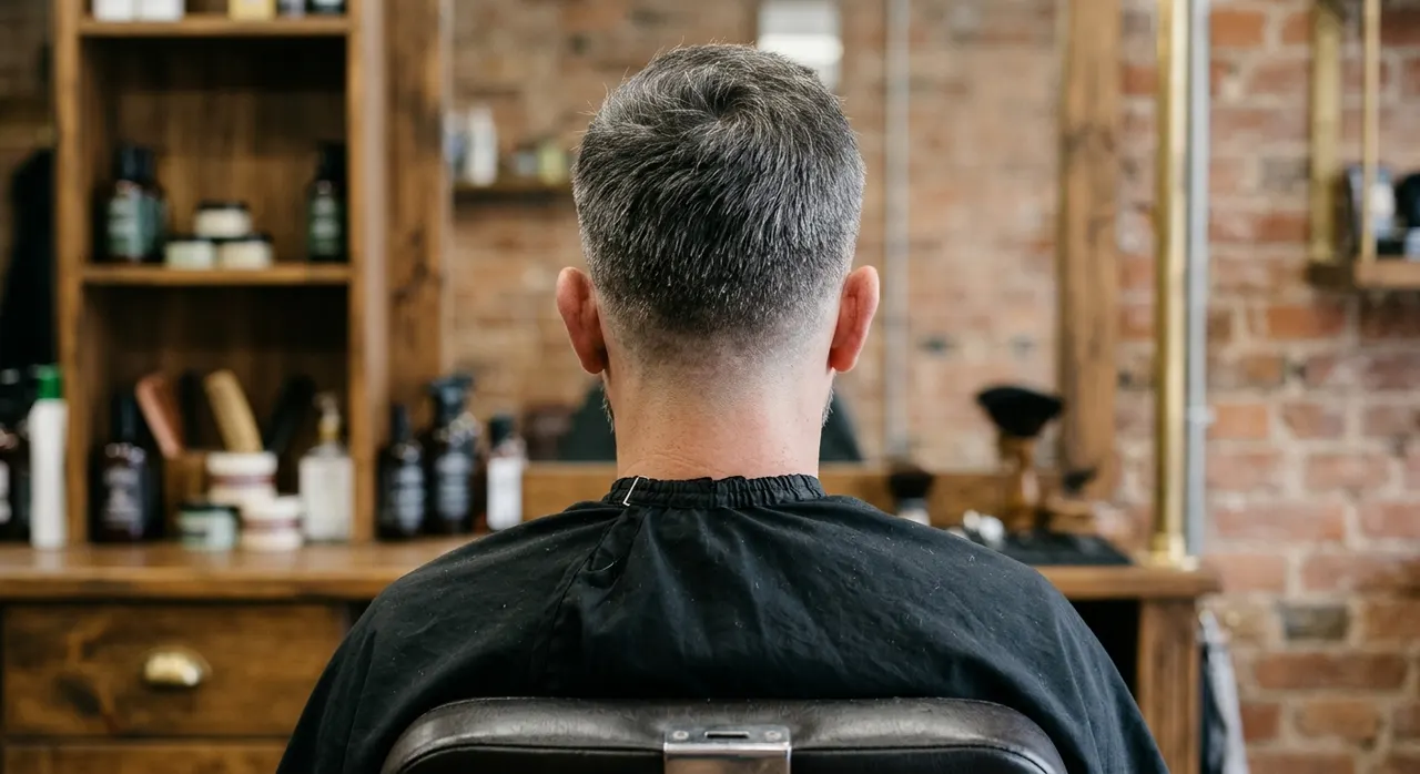 Taper Fade haircut, rear view - a taper fade gradually shortening down to a clean, natural tapered nape. Inspiration at BARBER O1NE.