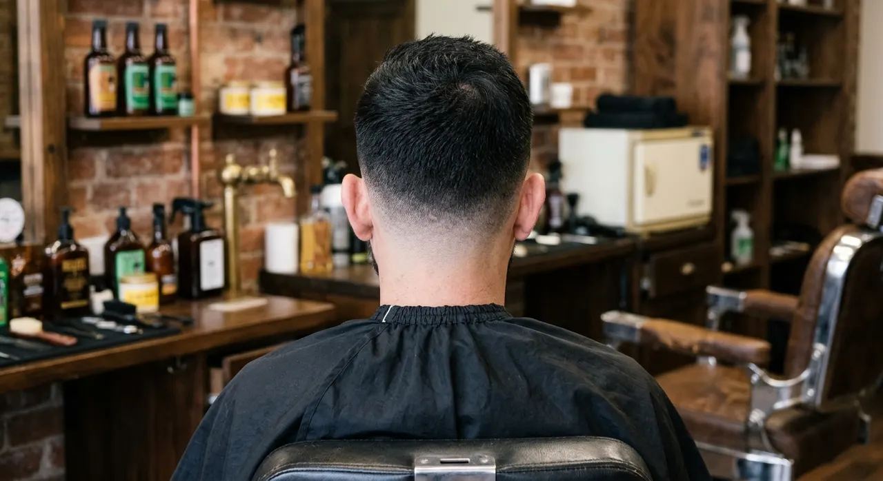 Taper Fade haircut, rear view - a taper fade gradually shortening down to a clean, natural tapered nape. Inspiration at BARBER O1NE.